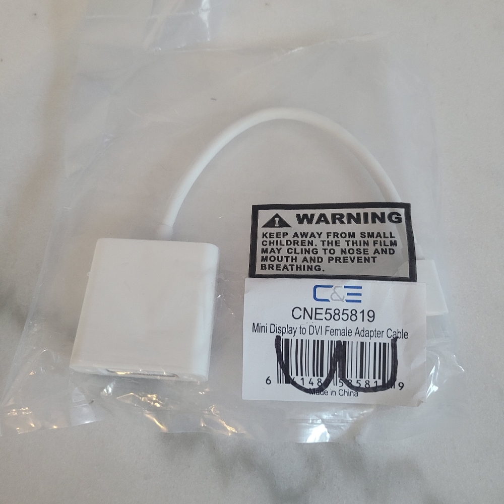 Mini Display to DVI Female Adapter Cable